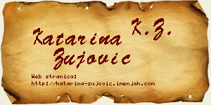 Katarina Žujović vizit kartica